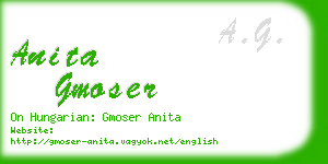 anita gmoser business card